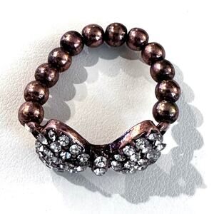 Rhinestone Bow Stretch Ring